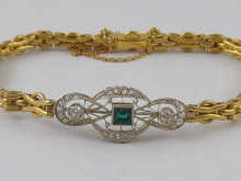 A Russian hallmarked gold emerald 14de2c