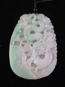 A large Chinese jade pendant carved 14de55