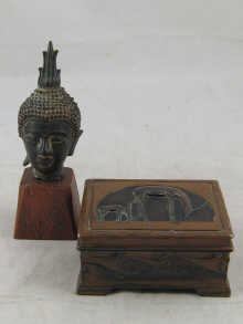 A bronze Buddha s head possibly 14de61