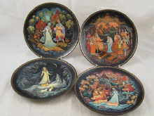 Four Soviet Russian ceramic display