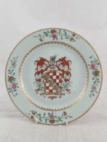 A Chinese export armorial plate 23 cm