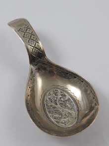 A Georgian silver caddy spoon the