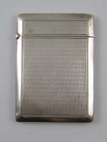 A silver engine turned card case 14debb