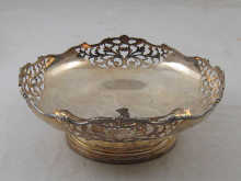 A silver dish with pierced border 14df0c
