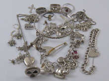 A quantity of silver and white
