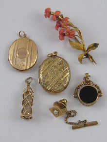 A mixed lot comprising a 9 ct gold 14df27