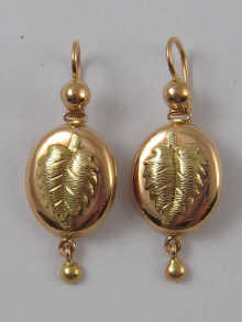 A pair of Soviet Russian 14 ct