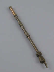 A white metal and gilt yad (pointer)