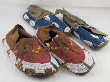 Two pairs of Canadian Indian moccasins