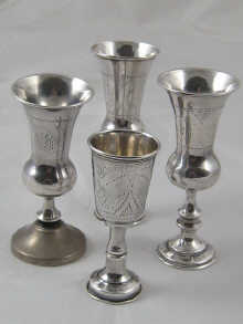 Four hallmarked English silver