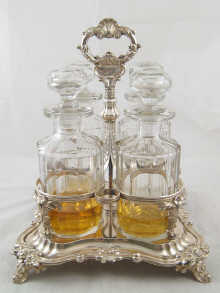 A fine early Victorian silver decanter