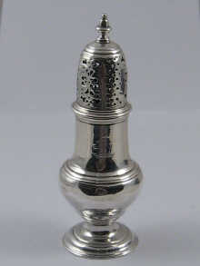 A silver George II caster London