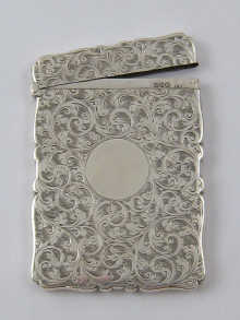 A late Victorian silver card case