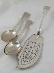 A set of four silver tablespoons