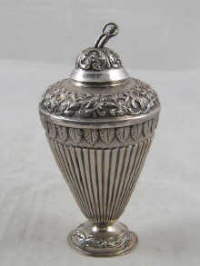 A Dutch silver caddy or blind caster