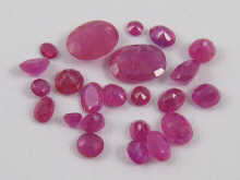 A quantity of loose polished rubies