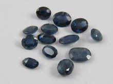 A quantity of loose polished sapphires