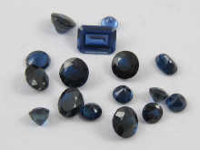 A quantity of loose polished sapphires