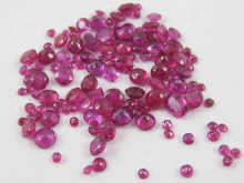 A quantity of loose polished rubies