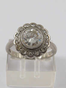 A platinum and diamond ring the 14e00b