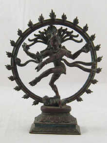 A bronze model of the Hindu deity
