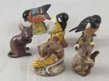Six Beswick ceramc miniatures being