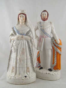 A large pair of 19th Century Staffordshire