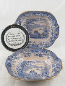 A pair of 19th Century blue and