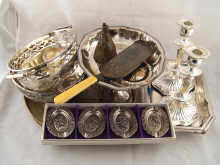 A quantity of silver plate including