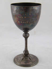 Judaica. A silver 800 grade goblet in