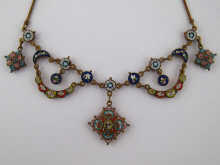A gilt metal micromosaic necklace 14e141