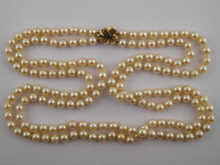 A two row cultured pearl necklace