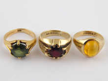 A mixed lot comprising three gem