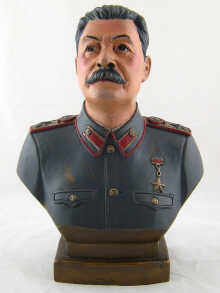 A Russian bronze bust of Stalin 14e188