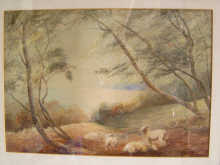 Two watercolour landscapes each