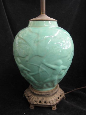 Muncie Art Pottery Lamp Art Deco 14e1eb