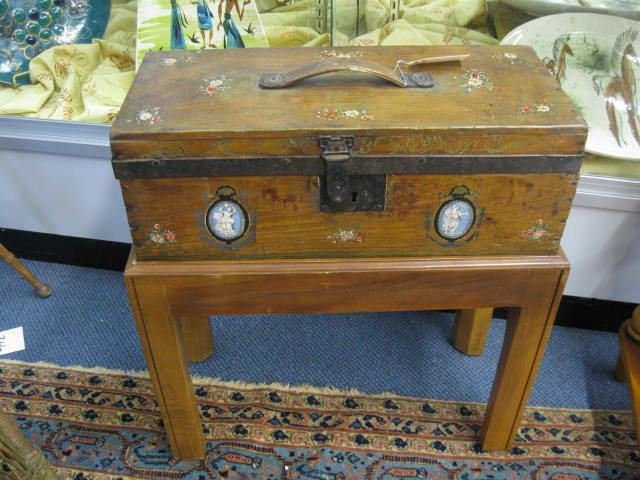 19th Century Painted Box on stand 14e1ed