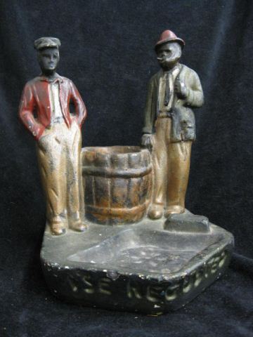 Black Americana Figural Plaster Ashtray