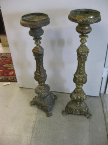 Pair of Brass Candlesticks ornate