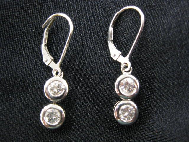 Diamond Earrings four round diamonds 14e22c