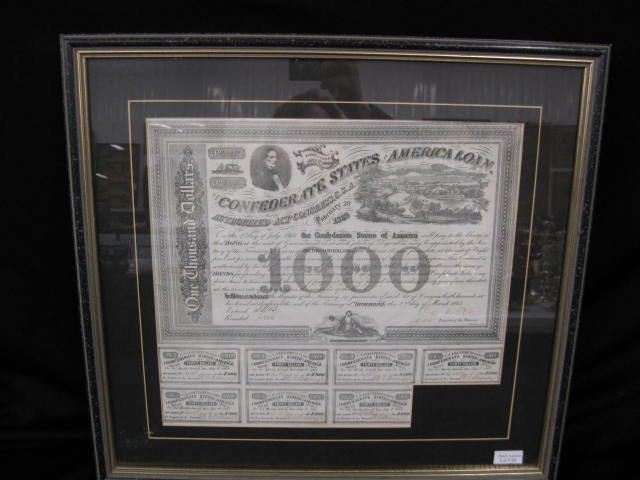 Confederate States of America $1000.00Bond
