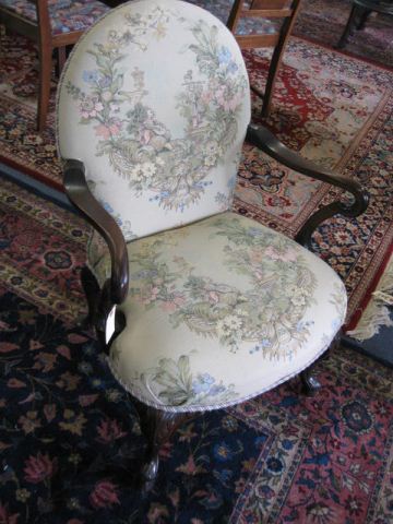 Queen Anne Slipper Arm Chair gooseneck 14e270