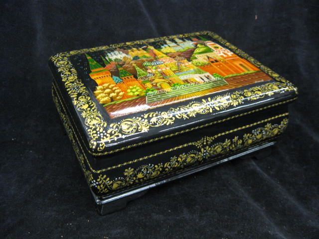 Russian Lacquerware Dresser Box 14e268