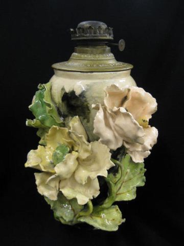 French Victorian Art Pottery Oil