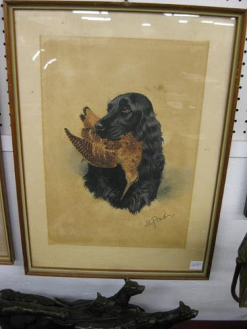 B. Riab Print of Dog with Gamebird