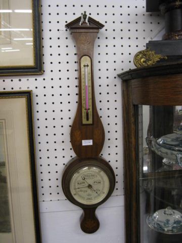 English Barometer inlaid designs with