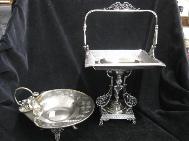 2 Victorian Silverplate Compotes