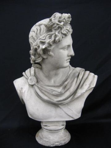 Plaster Bust of Roman Man 19''.