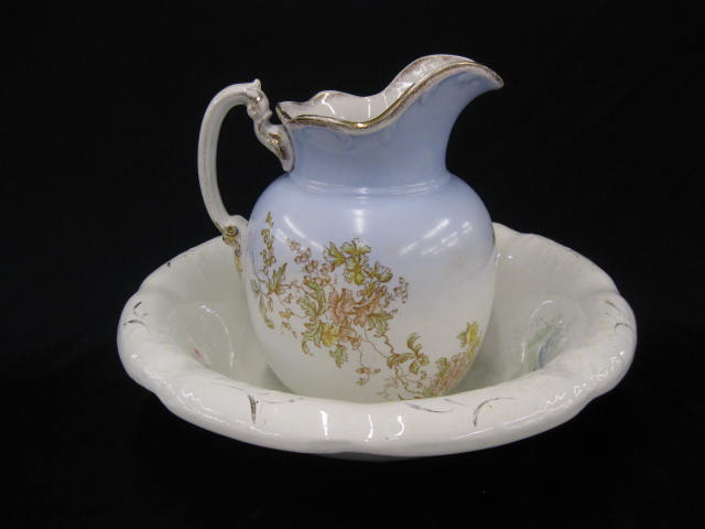 English Victorian Ironstone Pitcher 14e2af