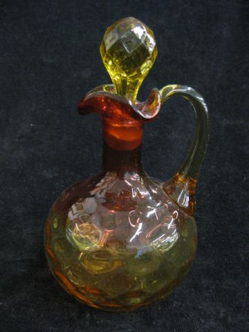 Victorian Amberina Art Glass Cruet